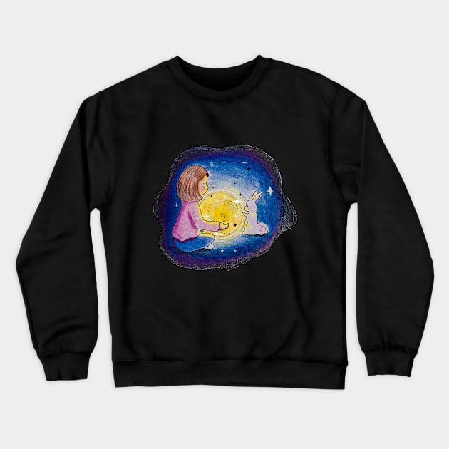 The magic of the moon Crewneck Sweatshirt by Canvases-lenses
